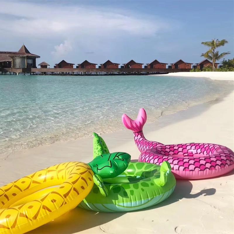 Mermaid Baby Inflatable Anti-Tip Swim Ring Seat