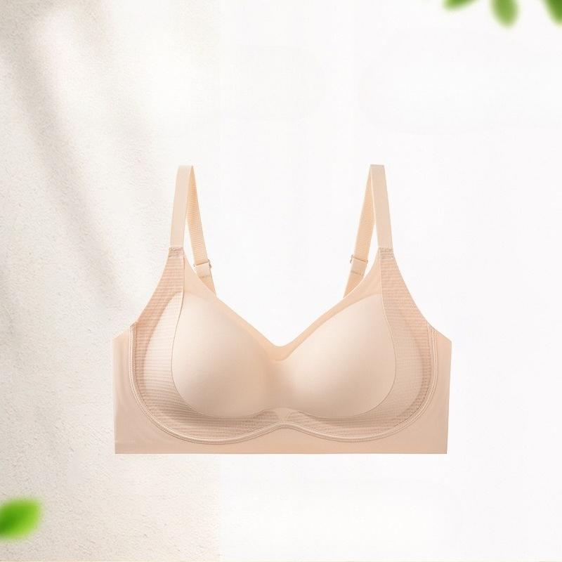 Anti-Gravity Thin Seamless Bra, Wireless Push Up Uplift Anti-Sagging Side Support Lingerie for Small Bust S