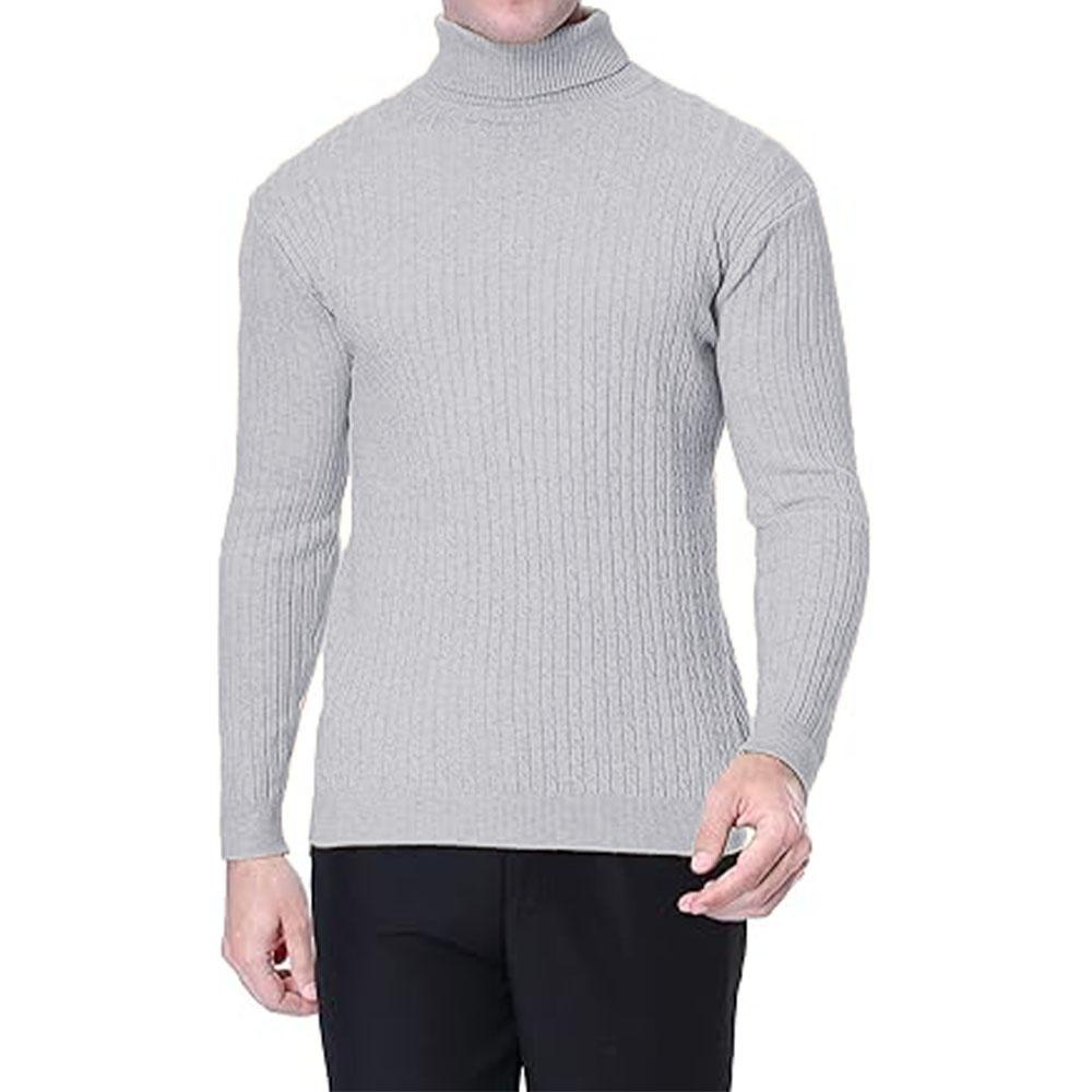 Men's Turtleneck Sweaters Men Pullovers Casual Slim Fit Sweater Male Bottoming Shirt Autumn Winter Warm High Elastic Tops