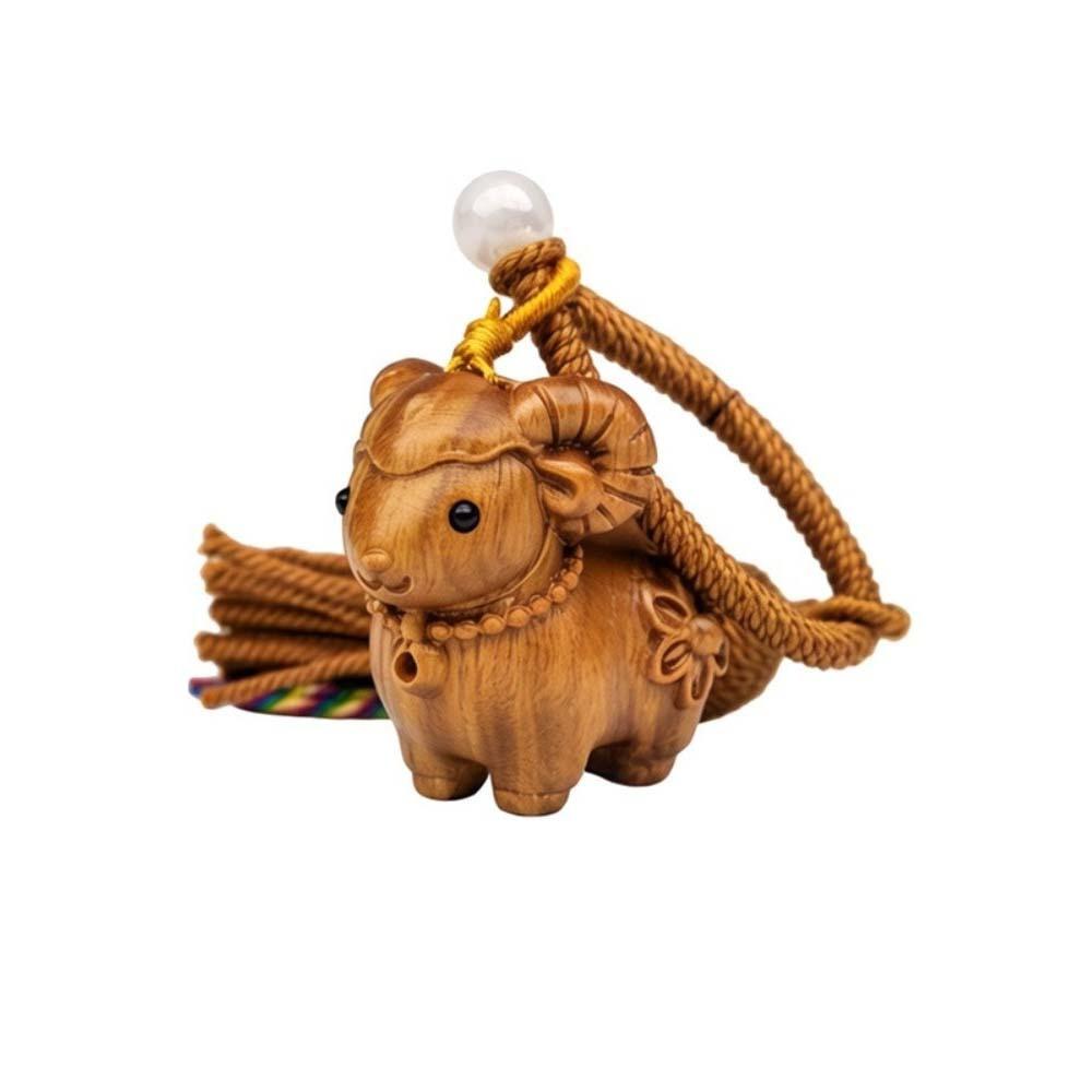 Alpaca Sheep Lamb Wooden Lamb Keyring Multi-Color Tassel Alpaca Bag Charm Unisex