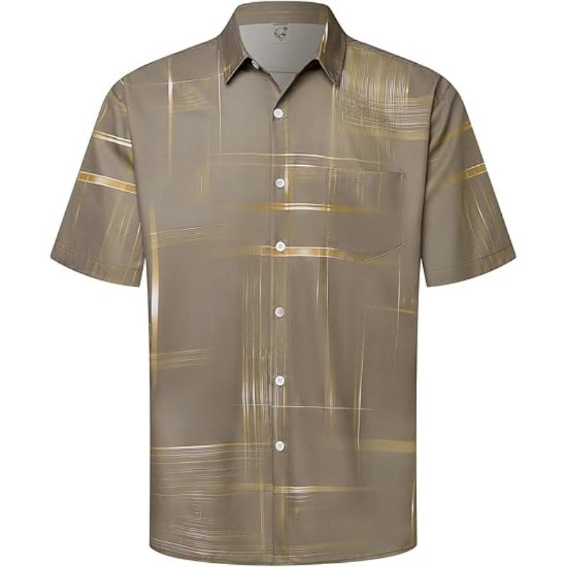 Men's Hawaiian Shirt Short-sleeved Printed Button-up Summer Beach Casual Shirt Summer Comfortable Top