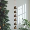 Handmade Metal Wind Chime - Classic Country Iron Bell with Decorative Chain, Suitable for Courtyards, Gardens and Walls, Thanksgiving Home Decoration