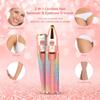 Electric Usb Rechargeable Eyebrow Trimmer Razor 2 In 1 Hair Remover Facial Lipstick Pen Shaver For Women Epilator