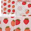 2D FLAT PRINTING 2pcs Curtains (Without Rod) Red Strawberry Illustrations Contemporary Modern Curtains Yarn Curtains Outdoor