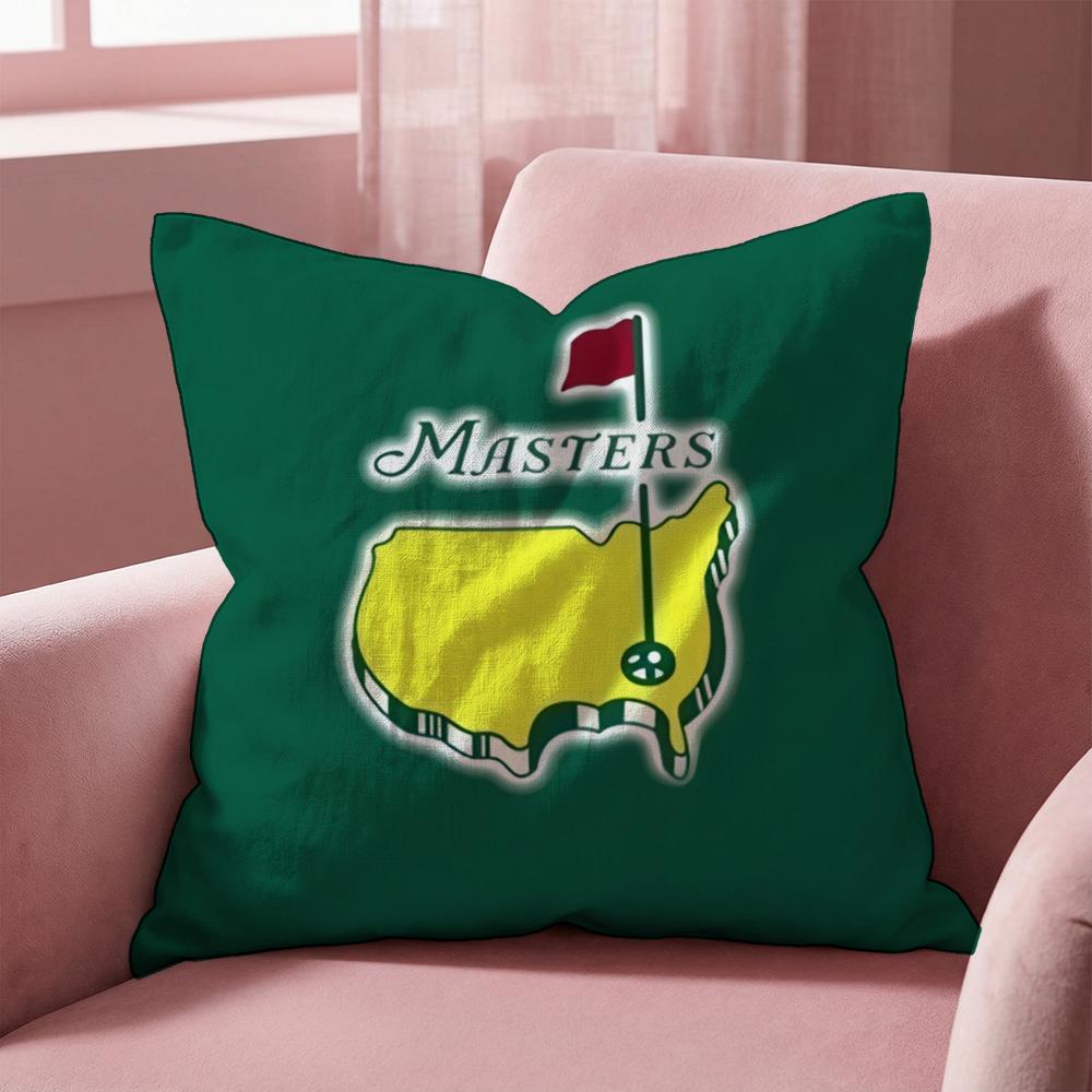 Masters Golf Printing Cushion Cover Multi-Scene Pillow Cover for Home & Car - Reversible, Soft & Durable for Daily Use