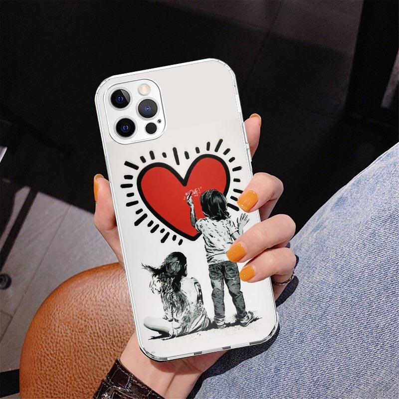 Street Art Banksy Graffiti Phone Case For iPhone 17 Air 16 Pro Max 16E 15 + 14 Plus 11 12 13 Mini 7 8 SE Gift Print Cover Fundas