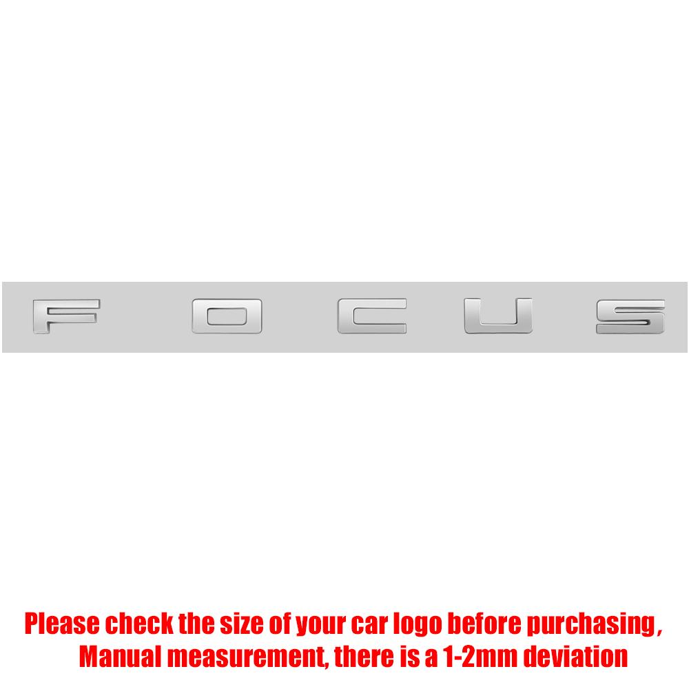For Ford Focus Car Emblem 3D Metal Hybrid ST Line MK2 MK3 MK4 Logo Body Decals Sticker Rear Tail Trunk Boot Letter Badge Styling