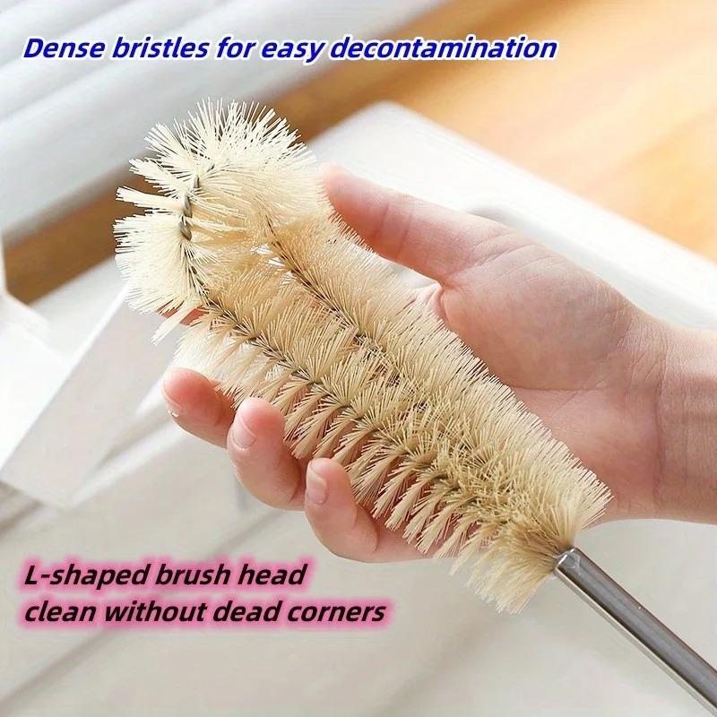 1pc Bottle Cleaning Brush With Wooden Handle Glass Cup Washing Brush No Dead Corner Cup Accessories Cleaning Supplies Tool