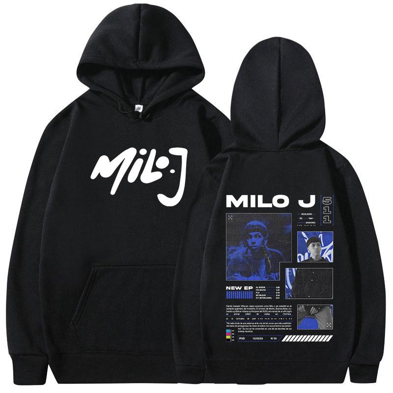 

Rapper Milo J 511 Album Merch Hoodies Men Women Clothing Vintage Hip Hop Hooded Sweatshirt Casual Oversized Pullovers Streetwear 3XL