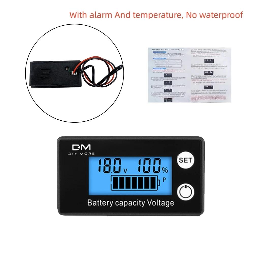 DC8-111V Battery Capacity Indicator LCD Digital Electricity Meter Lead-acid Lithium LiFe PO1 Voltage Tester for Car Motorcycle