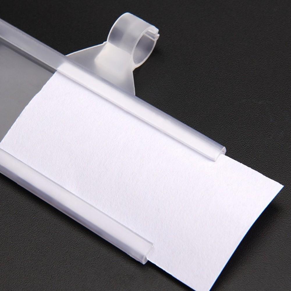 10Pcs Translucent Label Holder Plastic Plastic Hang Tag Price Tag Holder  Retail Store Display