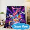 Custom Name KPop Cartoon Blanket bed sofa Blanket Flannel Blanket for Camping, Hiking, Picnic Essentials,gift for Fan family
