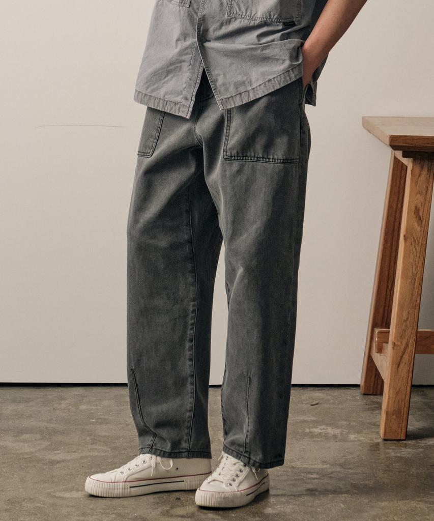 HELEMENT Grey Raw Denim Pants (D Grey)