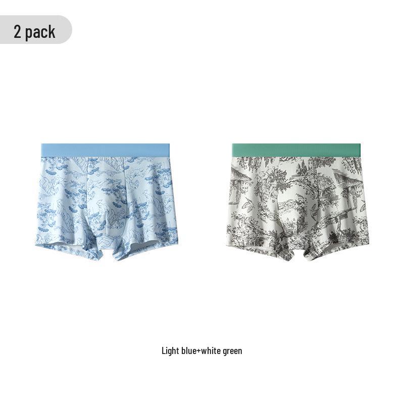 Herren Reine Baumwolle & Maulbeerseide Antibakterielle Boxershorts – Atmungsaktiv, Elastisch, Bequem Neuer Stil