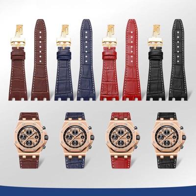 Für AP Audemars Piguet Royal Oak Serie Uhrenarmband Herren AP15400 26320 Echtes Rindsleder Uhrenarmband Solide Stahlschließe 26mm