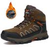 39-49 Winter Outdoor Waterproof  Men's Snow Boots Mid-top Thick Bottom Plush Non-slip Wear-resistant Winter Large Size Snow Boots Winter Boots for Men