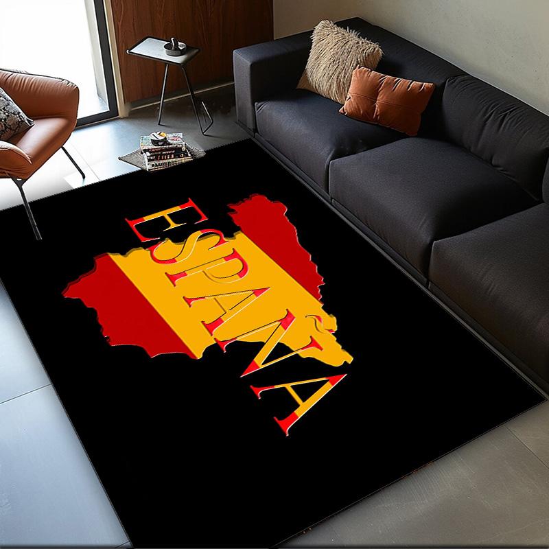 1PC Rug Spain Flag Map Art Carpet, Chair Rug,Area Rug for Office Bedroom Living Rooms Bedroom, Doormat Decor Christmas Fan Gifts