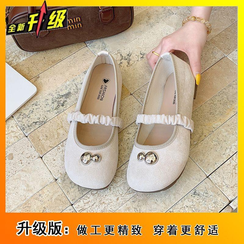 2025 spring new retro gentle skirt Mary Jane shoes women's shallow mouth single shoes round head ladyshoes women