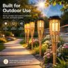 Solar Flickering Flame Torch Light Decorative Outdoor Warm Lights Porch for Outside Garden Lawn Bamboo Lamp Led Yard Decor Landscape 2/4 PACK