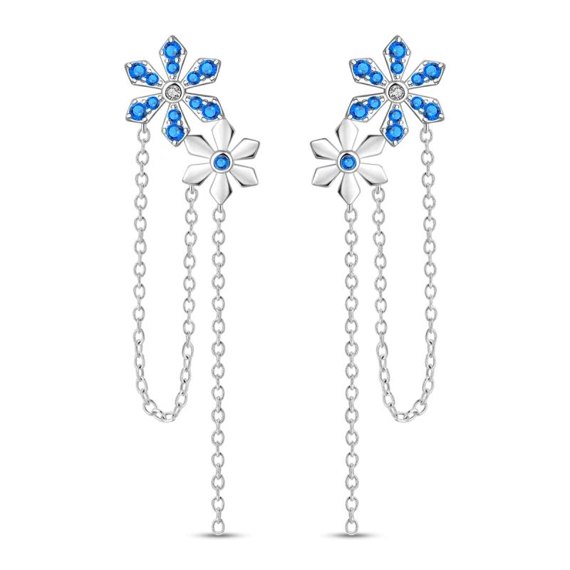 

2024 New 925 Sterling Silver Christmas Earrings Christmas Tree Wreath Bells Snowflake Earrings for Women Creative Jewelry Gifts
