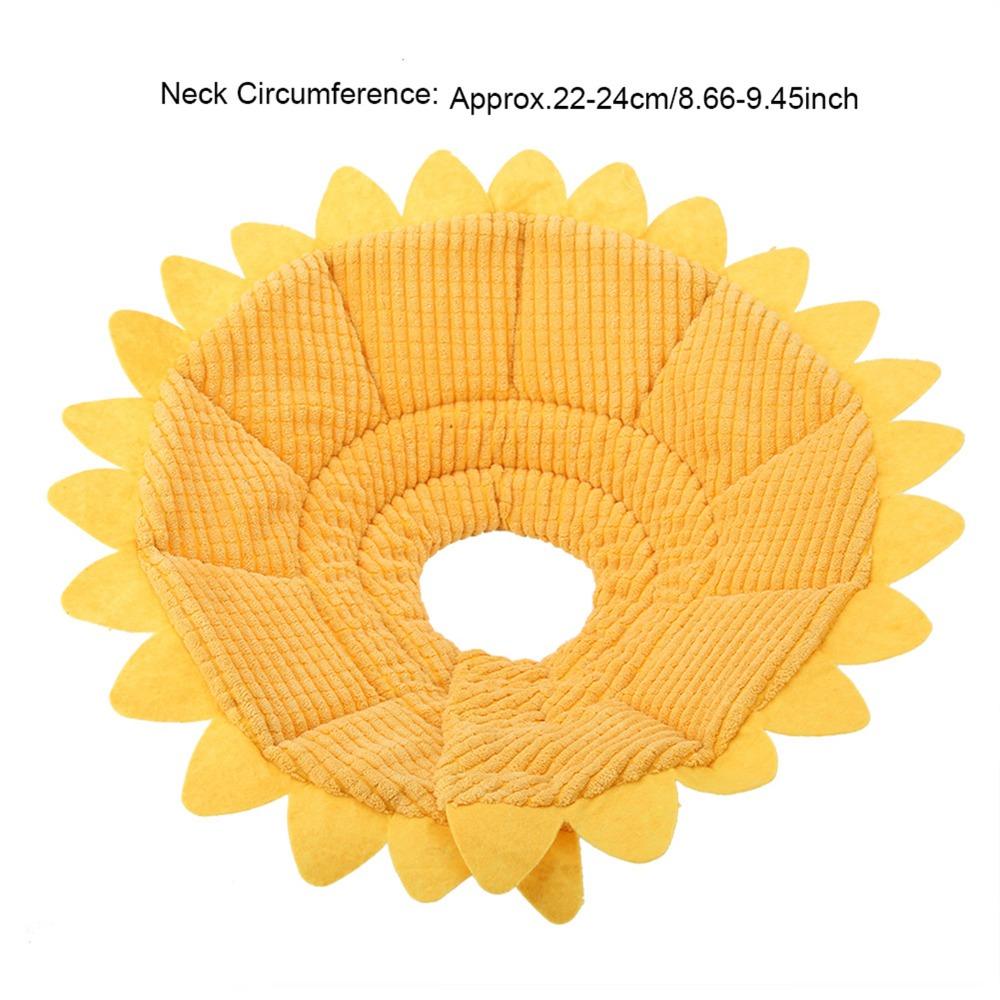 Soft Foam Sunflower Collar Sunflower Shaped Anti-Lick Neck Ring Dog Cone Collar  Skin Recovery Care