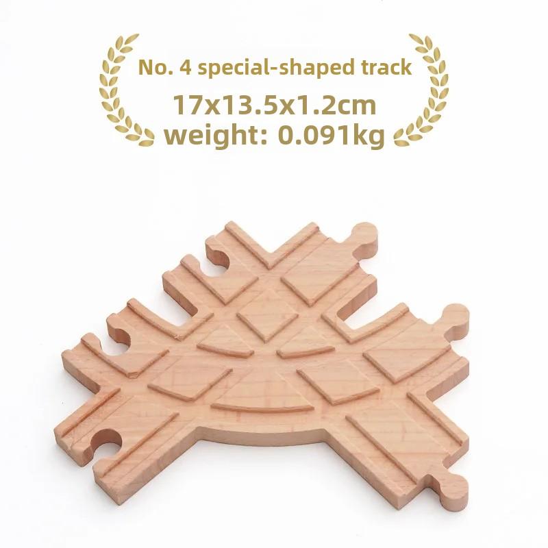 Wooden Small Track Train Toy Children's Set Magnetic Train Bulk Accessories Track K X Track Boy Birthday Toy Gift X10