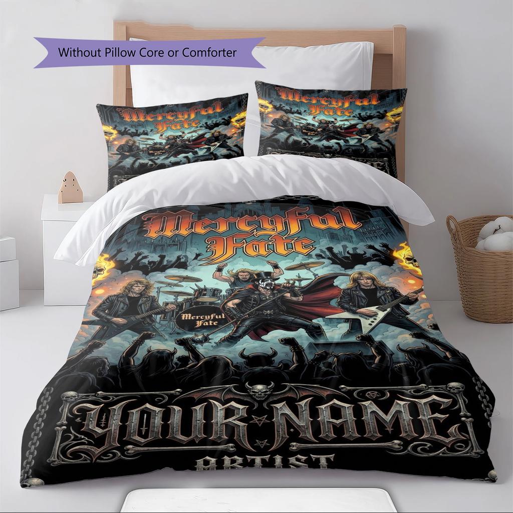 Set Biancheria da Letto Personalizzato con Nome e Motivo Motörhead Copripiumino Federa Decorazione per la Casa Regalo (1 * copripiumino + 2 * federa, senza nucleo)