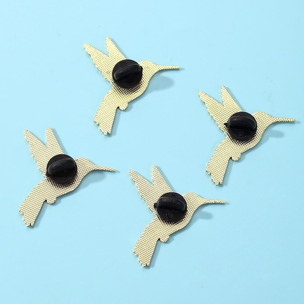 Light Luxury Bird Badge Pin Vintage Bird Metal Pin Cute Hummingbird Enamel Brooch  Gifts