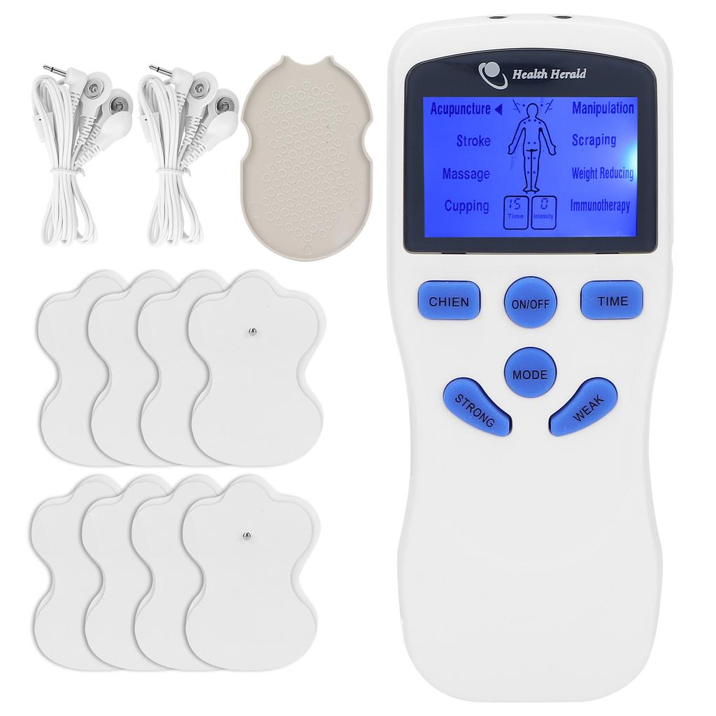 Muscle Stimulator Portable Electronic Pulse Massager with 8 Pads for Pain Relief TherapyUS Plug 100 240V