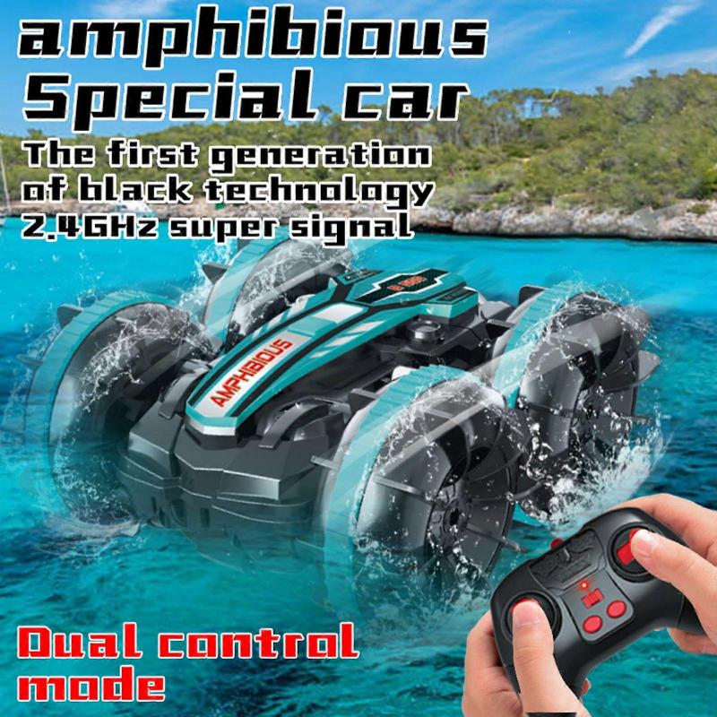 2.4G Remote Control Water And Land Long Enduranced Tumbling Stunt Car Can Be ChargedToy Playsets
