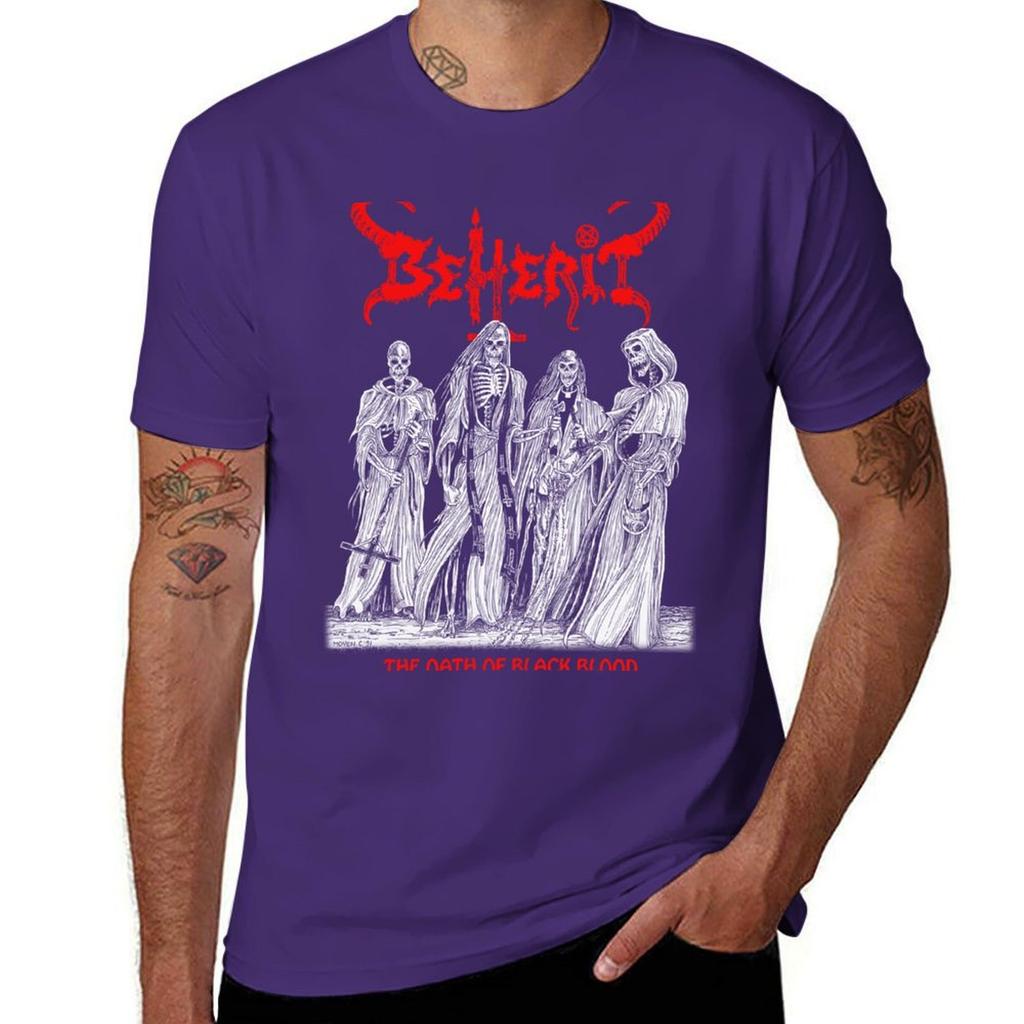 Beherit Oath Blood Black Metal Tshirt Anime Vintage Clothes Quickdrying T Shirts Men