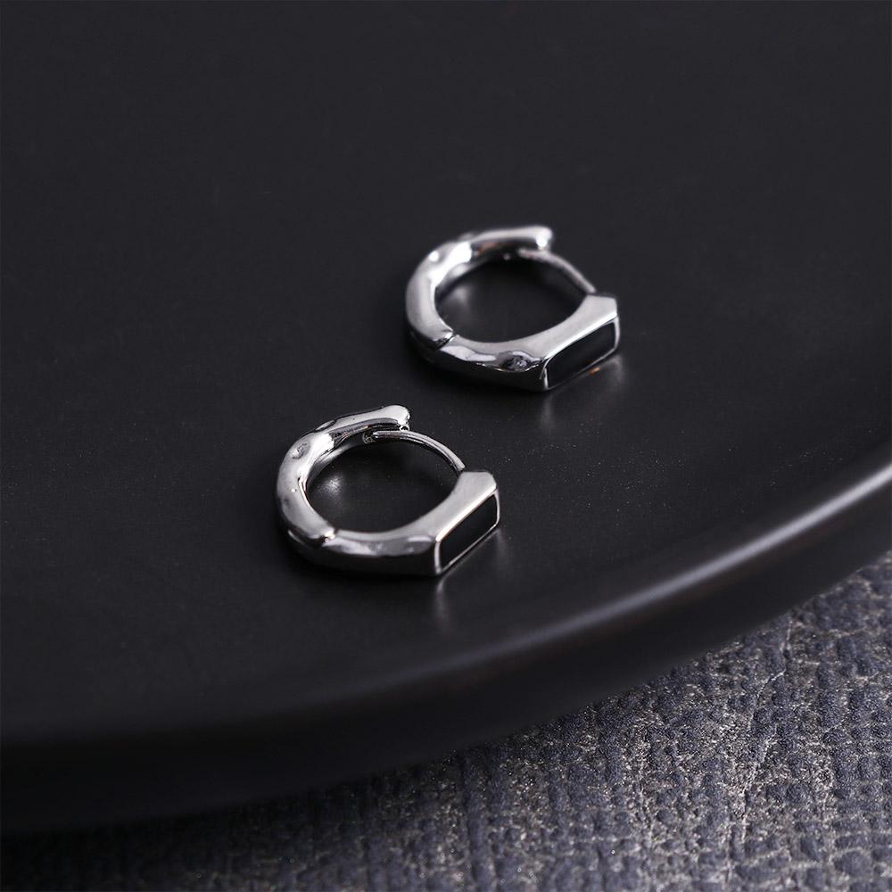 Punk Party Silver Plate Street Wear Men Hoop Earrings Korean Earrings Men Accessories Ear Buckle