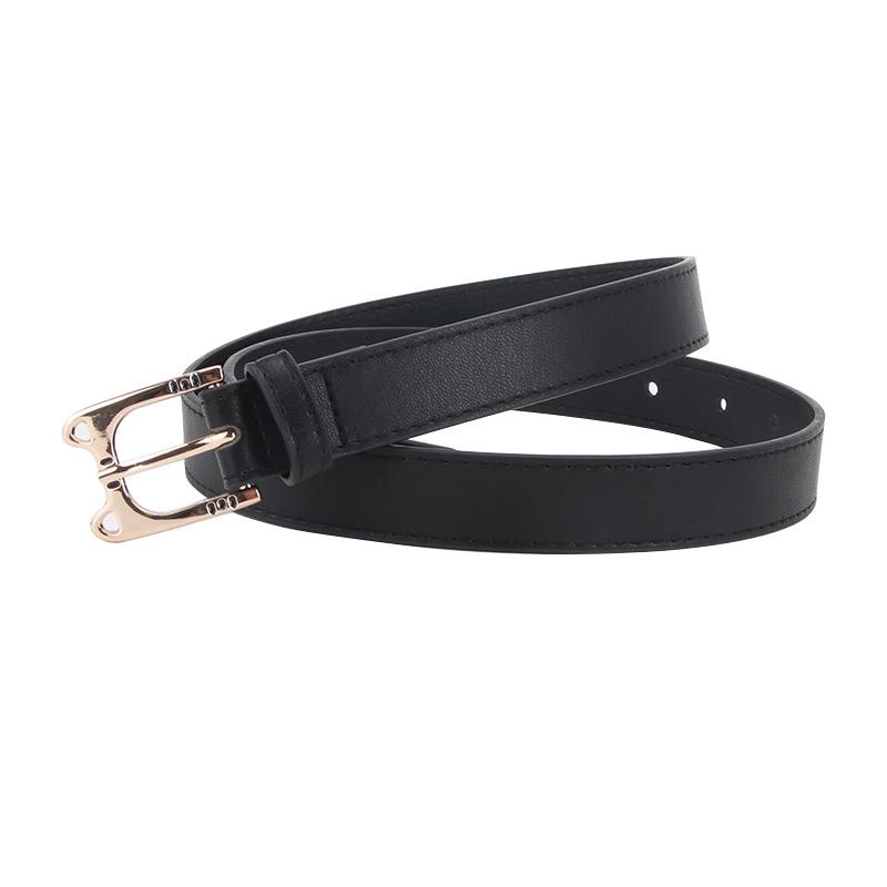 New Cute Korean Style Cat Buckle Leather Belt for Ladies