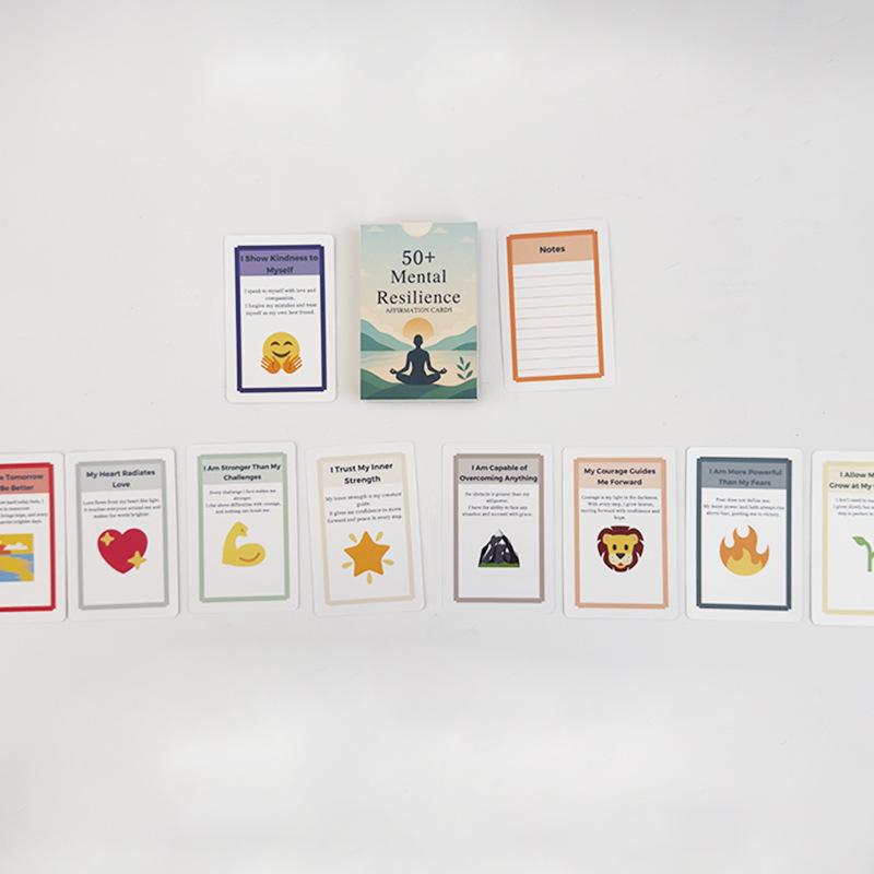 50 Positive Affirmation Cards for Mental Resilience