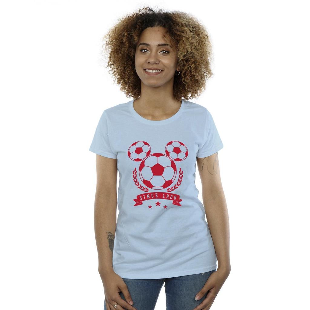 Disney Womens/Ladies Mickey Football Head Cotton T-Shirt