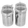 4 szt. Hermetyczny pojemnik do przechowywania żywności Pojemnik do przechowywania ze stali nierdzewnej na ziarna kawy Herbatę Mleko w proszku