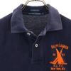 RALPH LAUREN Short sleeve skinny Polo shirt M Navy Fawn Women Used