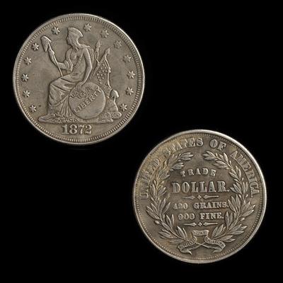 1872 American Trade Silver Dollar Retro Coins Silver Coins Collection Commemorative Coins