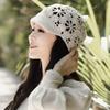 Women's Handmade Hollow Knit Visor Beanie Short Brim Face Slimming Head Wrap Hat Elegant Hair Loss Covering Cap