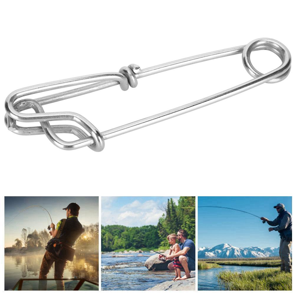 6 Stück Edelstahl Thunfischclips Langleinenaufhänger Einhänger Angelzubehör Verbinder Einfaches AnAus