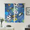 2 Pieces, Fashionable Cartoon Football Curtains - Semi Blackout - Suitable for Living Room, Bedroom, Kitchen, Home Decoration
