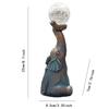 Elephant Statues with Glass Ball Garden Sculpture with LED Light Crafted Elephant Lamp Outdoor Statue Unique Housewarming Gifts