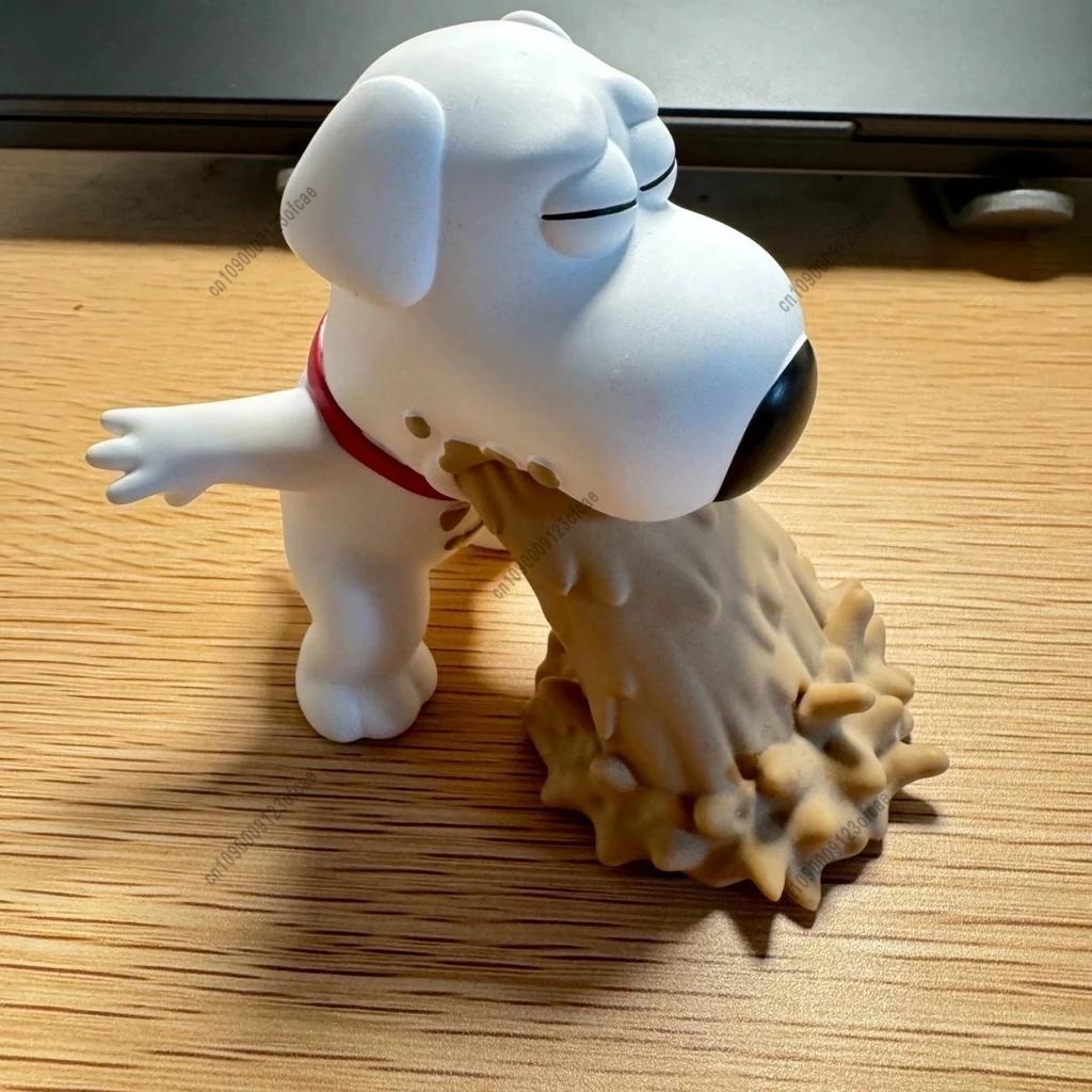 Figura Divertida do Cão Brian Griffin Ornamento de Mesa Decoração Criativa Estilo Anime Brinquedo Colecionável Presente de Aniversário para Casa Escritório