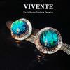 Colorful Glazed Stud Earrings, Retro Court Style Design, Versatile Medium and Ancient Style