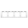 4-gang Frame - Universal Horizontal and Vertical, White, BASIC NEOS