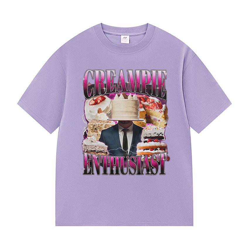 Lustiges Dessert Unangemessenes Meme Grafik T-Shirt Humor Foodie Stil Kurzarm T-Shirts Unisex Sommer Hochwertige Baumwoll-Tees