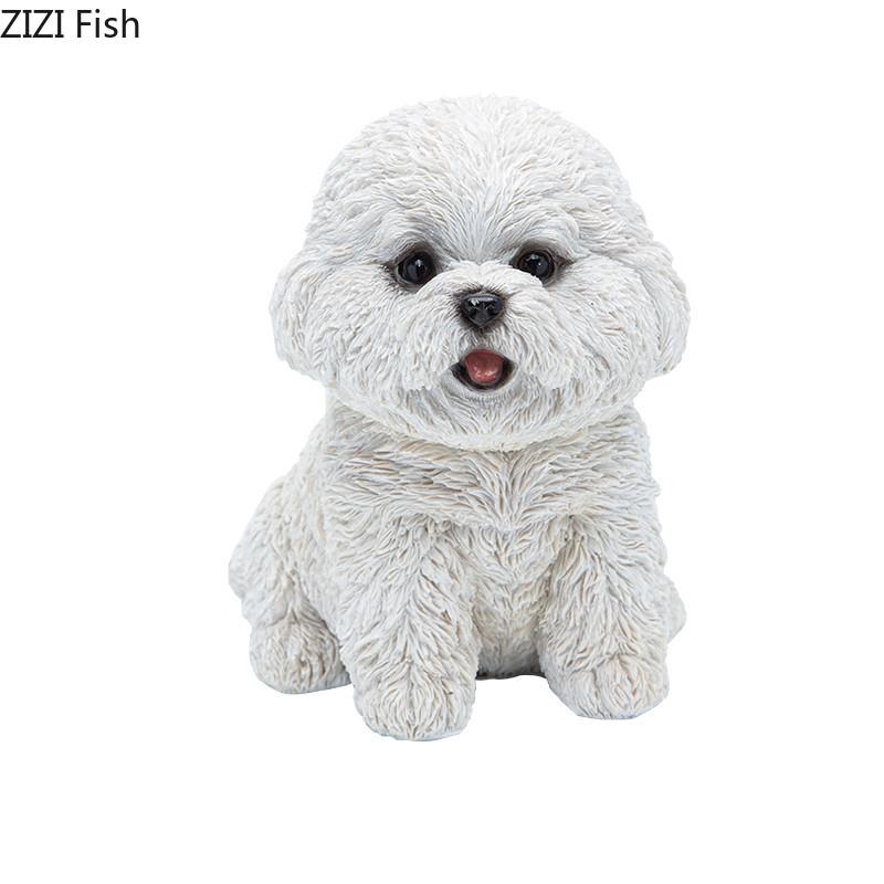 Simulovaný model psa, kreativní pryskyřičná socha psa, dekorace do ložnice, dekorace na stůl, bytové dekorace, doplňky, dárek k narozeninám