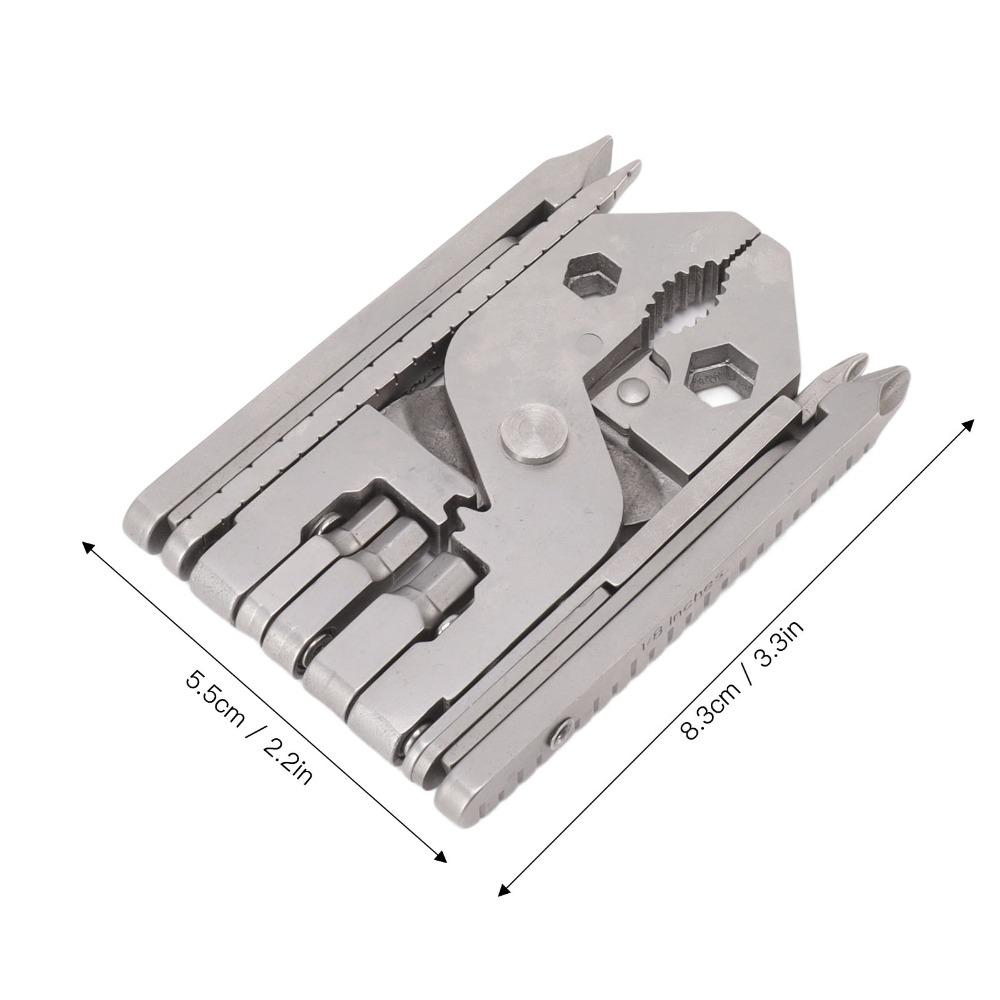 Foldable Multitool Pliers Silver Stainless Steel Tool High Strength Multi Tool  Home Repair