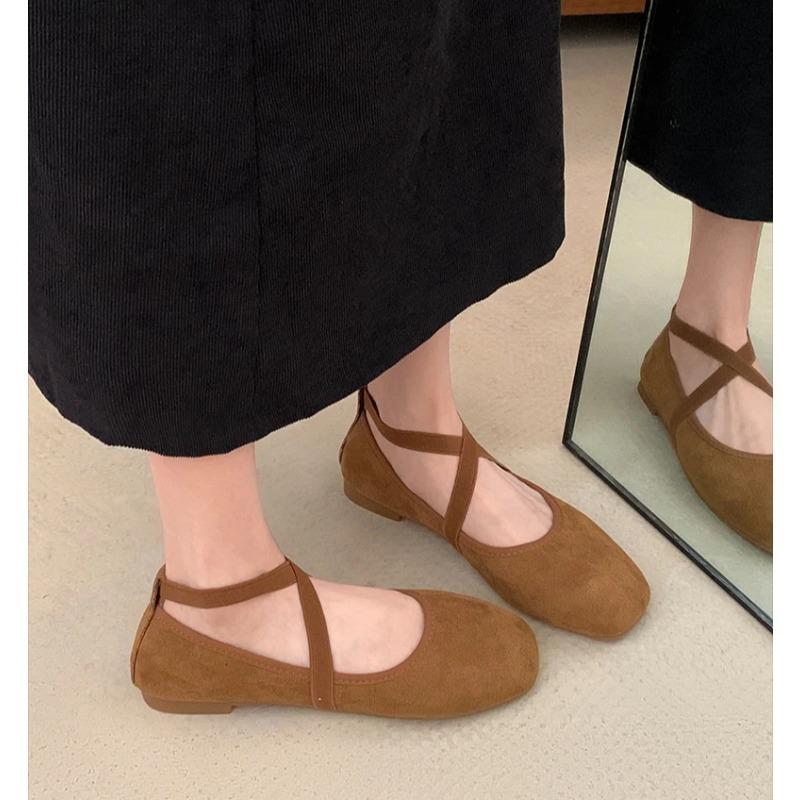 Flat Shoes Women Summer Pink Ballet Shallow Mouth Flats Sole Single Shoe Women's Soft Soled Mary Jane Shoes Pumps Zapatos