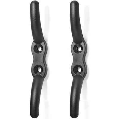 2 Pcs Nylon Boat Cleat – 4 Inch Black Rope Cleat, Heavy Duty Marine Mooring Cleat With Mounting Screws For Boats, Kayaks, DIY Projects